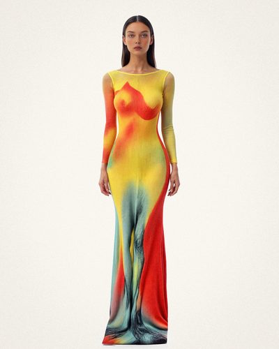 Robe Lily à imprimé illusion - Multicolore - JW PEI - Modalova