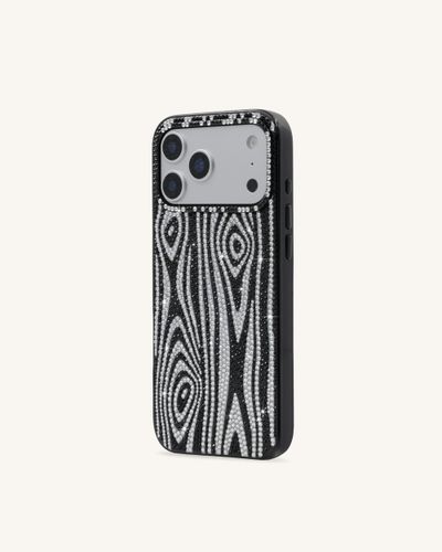 Coque de téléphone à strass motif zèbre - Noir - JW PEI - Modalova