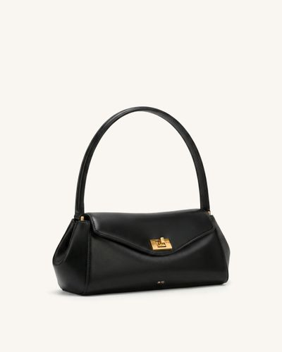 Lucia Sac porté épaule à rabat avec fermoir rotatif - Noir - JW PEI - Modalova