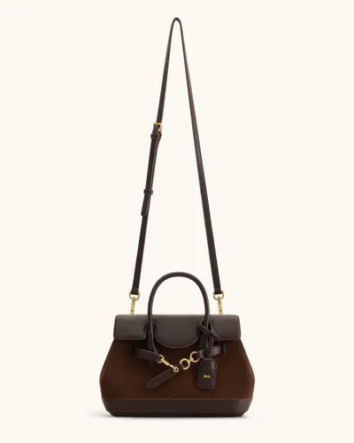 Alina Sac cartable à ceinture - Toile marron foncé - JW PEI - Modalova