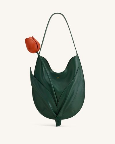 Sac à épaule en forme de tulipe - Vert forêt - JW PEI - Modalova