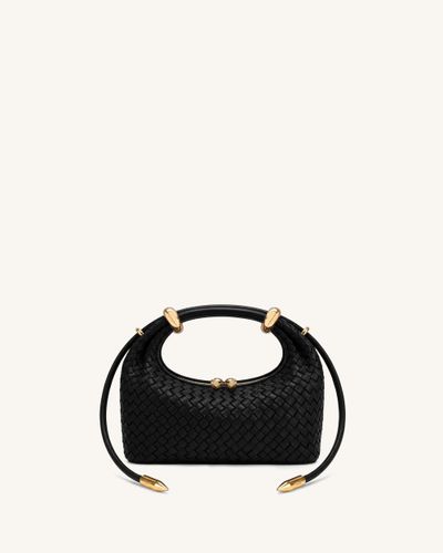 Ellie Sac à poignée supérieure orné d'un anneau métallique tressé - Noir intense - JW PEI - Modalova