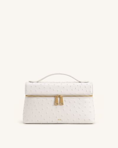 Thea Sac à main effet autruche - Blanc perle - JW PEI - Modalova