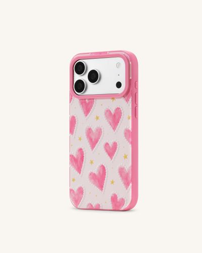 Coque de téléphone à motif cœur rose - Rose - JW PEI - Modalova
