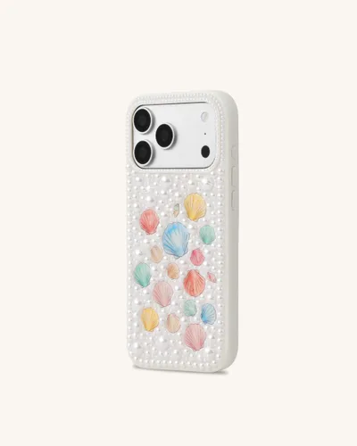 Coque de téléphone perle coquillage pastel - Blanc - JW PEI - Modalova