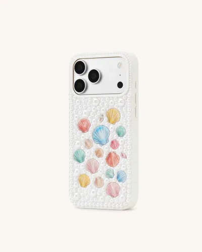 Coque de téléphone perle coquillage pastel - Blanc - JW PEI - Modalova