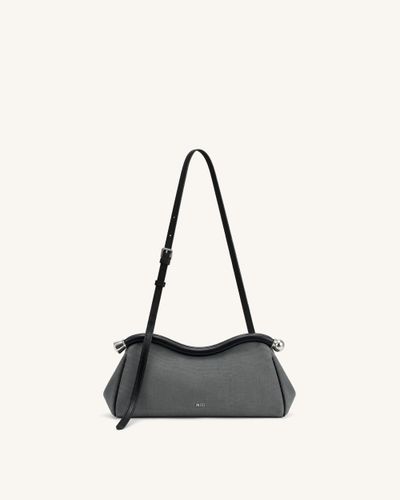 Naomi Sac à bandoulière incurvé - Toile gris noir - JW PEI - Modalova