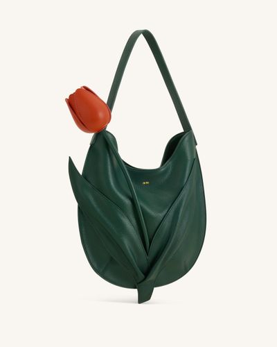 Sac à épaule en forme de tulipe - Vert forêt - JW PEI - Modalova