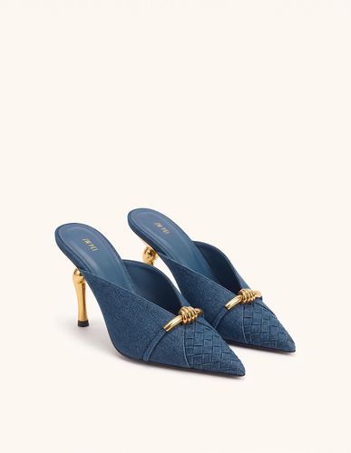 Lena Mules à empiècements en corde métallique tressée - Bleu jean - JW PEI - Modalova