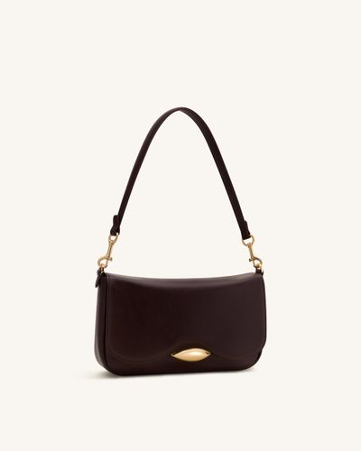 Sofia Sac à bandoulière à rabat classique - Marron foncé - JW PEI - Modalova