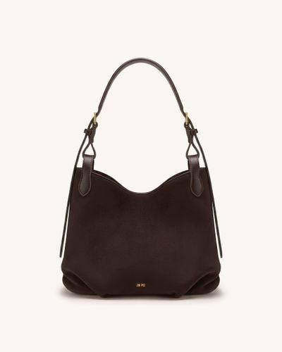 Velora Sac porté épaule souple en faux daim - Marron foncé - JW PEI - Modalova