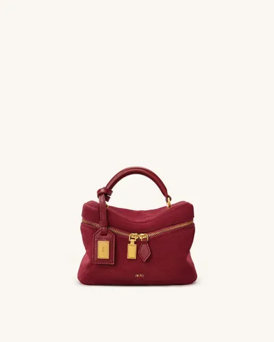 Cleo Sac à main trapèze matelassé en suédine - Bordeaux - JW PEI - Modalova