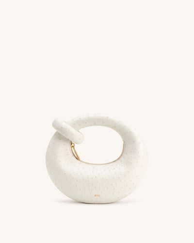 Petit sac à main Abacus en similicuir façon autruche - Blanc - JW PEI - Modalova