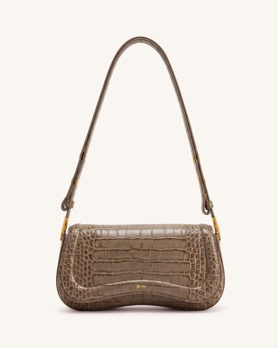 Joy Sac à épaule - Effet croco marron - JW PEI - Modalova
