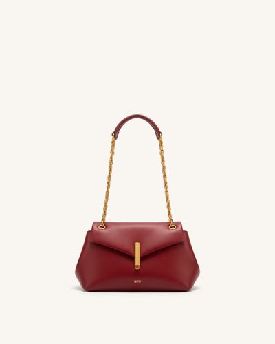 Valerie Sac porté épaule à rabat et chaîne - Rouge cerise - JW PEI - Modalova