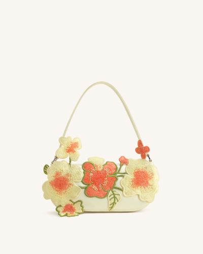 Sac bandoulière orné de perles Leona - Blanc cassé - JW PEI - Modalova
