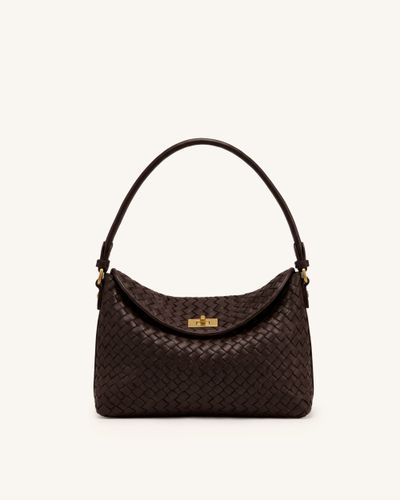 Lucia Sac hobo tressé - Marron foncé - JW PEI - Modalova