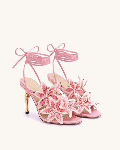 Isadora Sandales à lacets et talons aiguilles Lily floral - Rose - JW PEI - Modalova