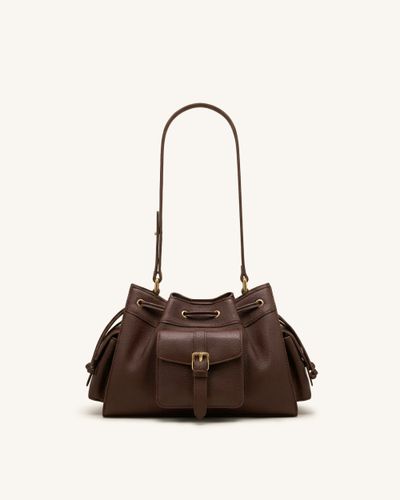 Harper Sac porté épaule à cordon de serrage - Marron - JW PEI - Modalova
