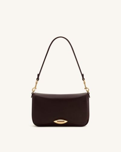 Sofia Sac à bandoulière à rabat classique - Marron foncé - JW PEI - Modalova