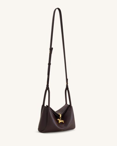Maelle Sac à double anse avec breloque teckel - Marron foncé - JW PEI - Modalova
