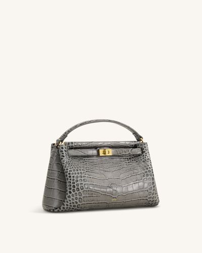 Carmen Sac à main aspect crocodile - Gris - JW PEI - Modalova