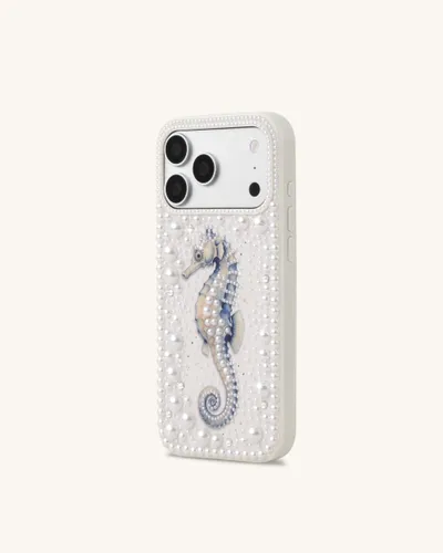 Coque de téléphone perle hippocampe - Blanc - JW PEI - Modalova