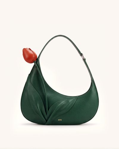 Harlee Sac porté épaule en forme de fleur - Vert forêt - JW PEI - Modalova