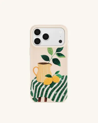 Coque de téléphone art pichet de citron - Vert - JW PEI - Modalova