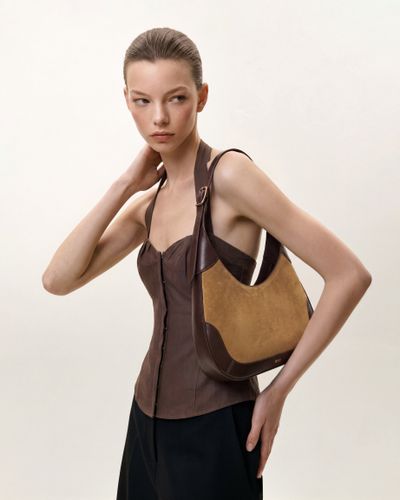 Willow Sac hobo avec garniture en suédine - Marron - JW PEI - Modalova