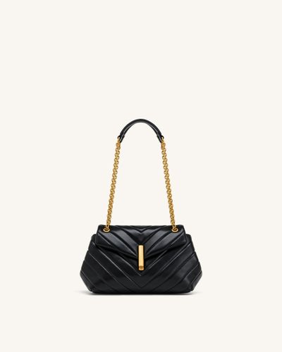 Valerie Sac porté épaule matelassé à rabat et chaîne - Noir - JW PEI - Modalova