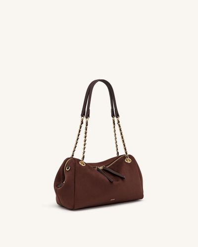 Mireya Sac porté épaule à chaîne en faux daim - Marron foncé - JW PEI - Modalova