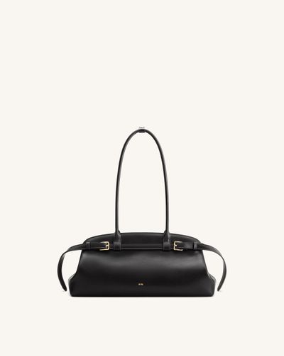 Arden Sac à bandoulière format horizontal avec détail ceinture - Noir - JW PEI - Modalova