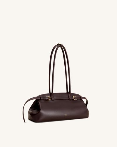 Arden Sac à bandoulière format horizontal avec détail ceinture - Marron foncé - JW PEI - Modalova
