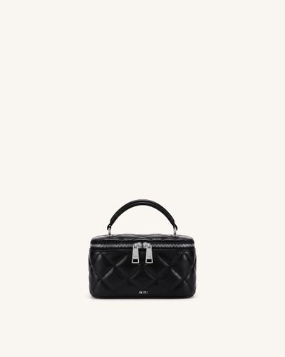 Virella Sac vanity matelassé à poignée supérieure - Noir - JW PEI - Modalova