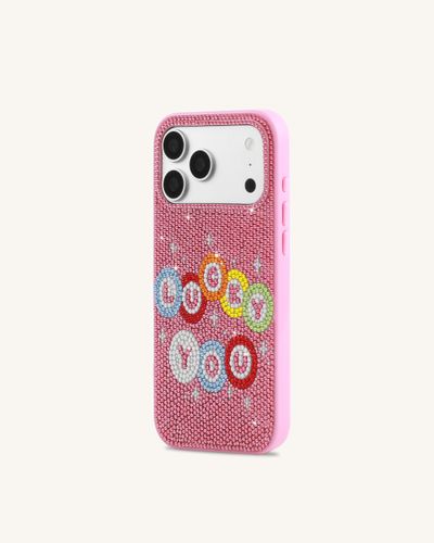 Lucky Coque de téléphone cristal artificiel You - Rose - JW PEI - Modalova