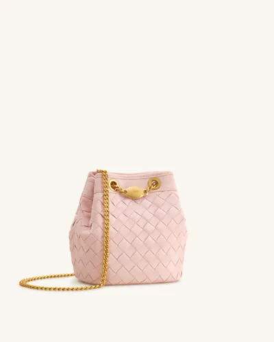 Yara Sac seau tissé à la main en similicuir suédé - Rose - JW PEI - Modalova