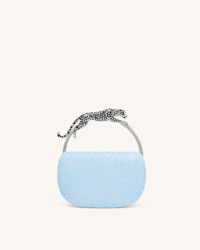 Ione Sac porté main tressé en forme de Léopard - Bleu clair - JW PEI - Modalova