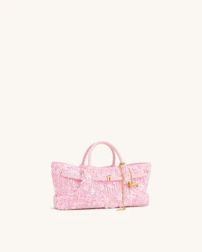 Maeve Sac cabas à breloque en métal teckel à sequins - Rose - JW PEI - Modalova