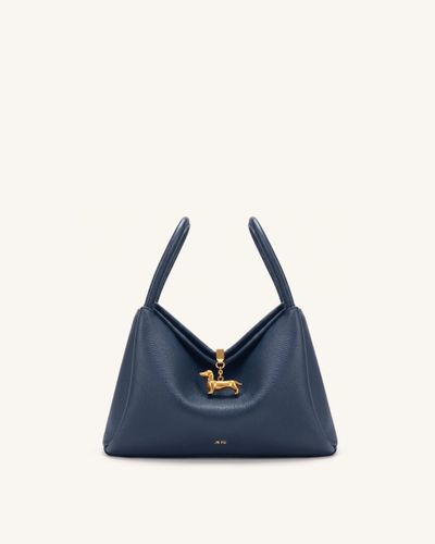 Maelle Sac à double poignée avec breloque teckel - Bleu foncé - JW PEI - Modalova