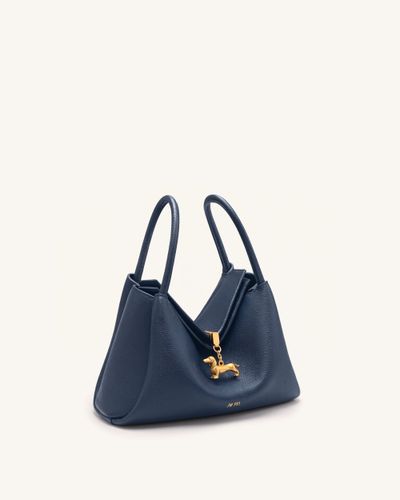 Maelle Sac à double poignée avec breloque teckel - Bleu foncé - JW PEI - Modalova