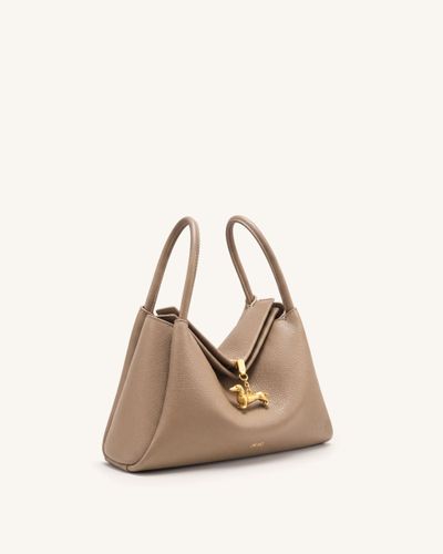 Maelle Sac à double anse avec breloque teckel - Kaki foncé - JW PEI - Modalova