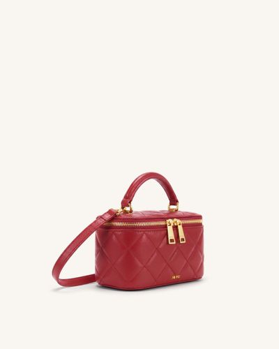 Virella Sac vanity matelassé à poignée supérieure - Rouge cerise - JW PEI - Modalova
