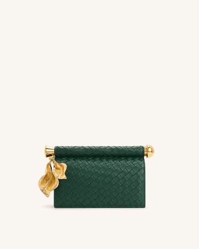 Holly Pochette ornée d'un pendentif en métal tissé - Vert foncé - JW PEI - Modalova
