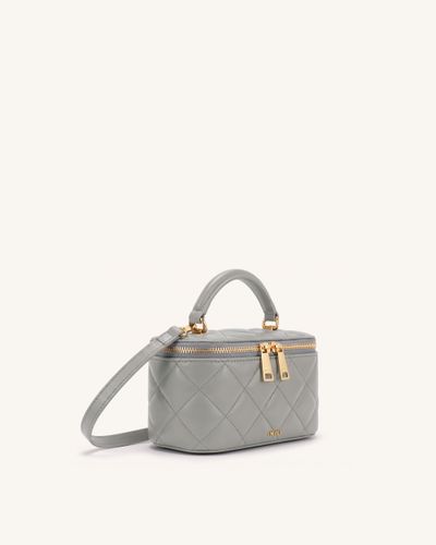 Vivienne Sac vanity matelassé à poignée supérieure - Gris - JW PEI - Modalova