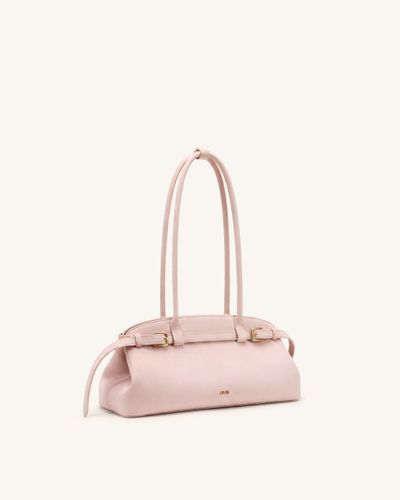 Sac bandoulière est-ouest en similicuir avec détail de ceinture Arden - Rose - JW PEI - Modalova