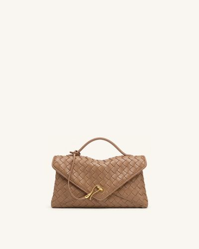 Celeste Sac enveloppe tressé - Marron moka - JW PEI - Modalova