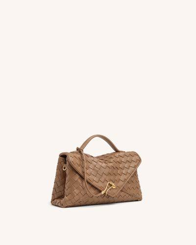 Celeste Sac enveloppe tressé - Marron moka - JW PEI - Modalova