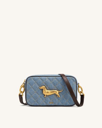 Riley Sac porté épaule matelassé motif teckel - Jean bleu clair - JW PEI - Modalova