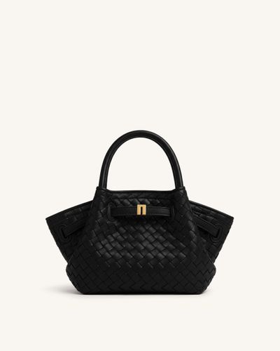 Hana Mini sac cabas tressé - Noir - JW PEI - Modalova